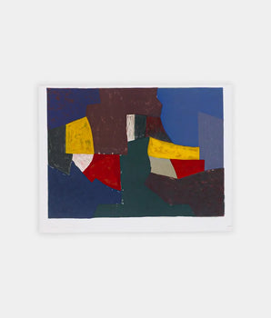D'après Serge Poliakoff - Composition (bleu vert rouge et jaune)