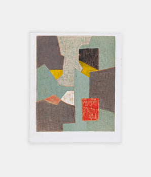 D'après Serge Poliakoff - Composition (rose bleu vert)